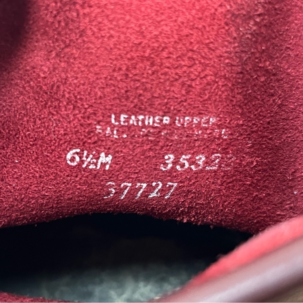 Vintage Heartland Leather Fold-Over Boots-Maroon/Burgundy-Womens 6.5-Vtg-90s-80s - Picture 12 of 12